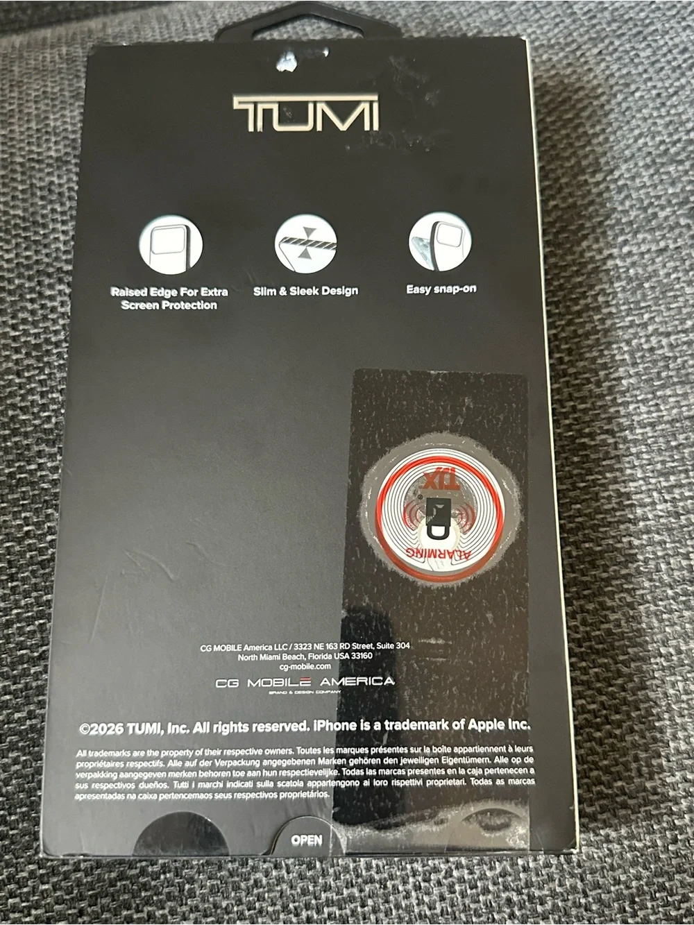 TUMI iPhone 17 Pro Max Clear MagSafe Case Transparent NIB